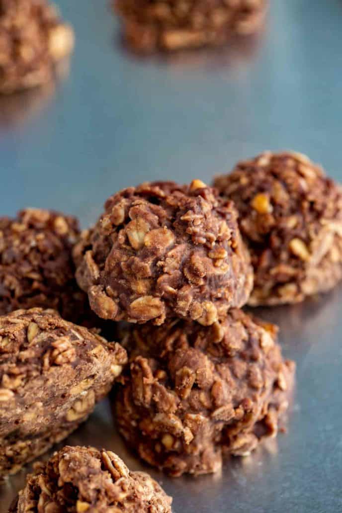 Chocolate Peanut Butter No Bake Cookies