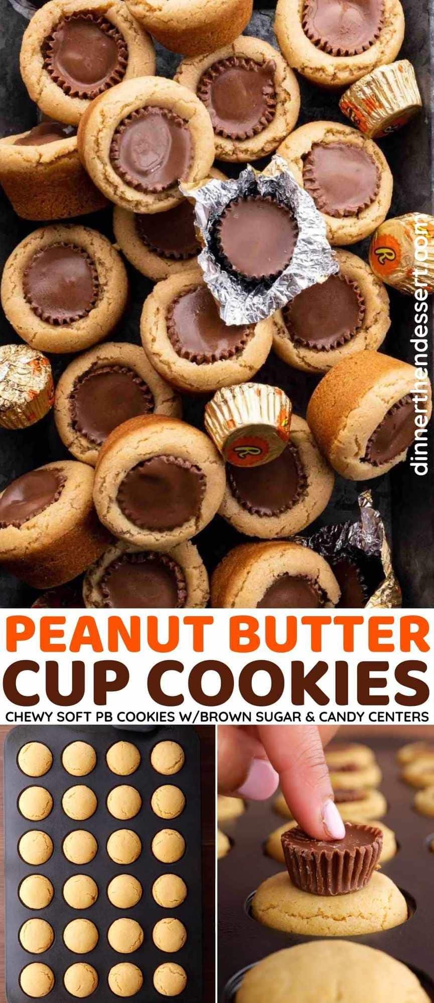 Peanut Butter Cup Cookies Collage