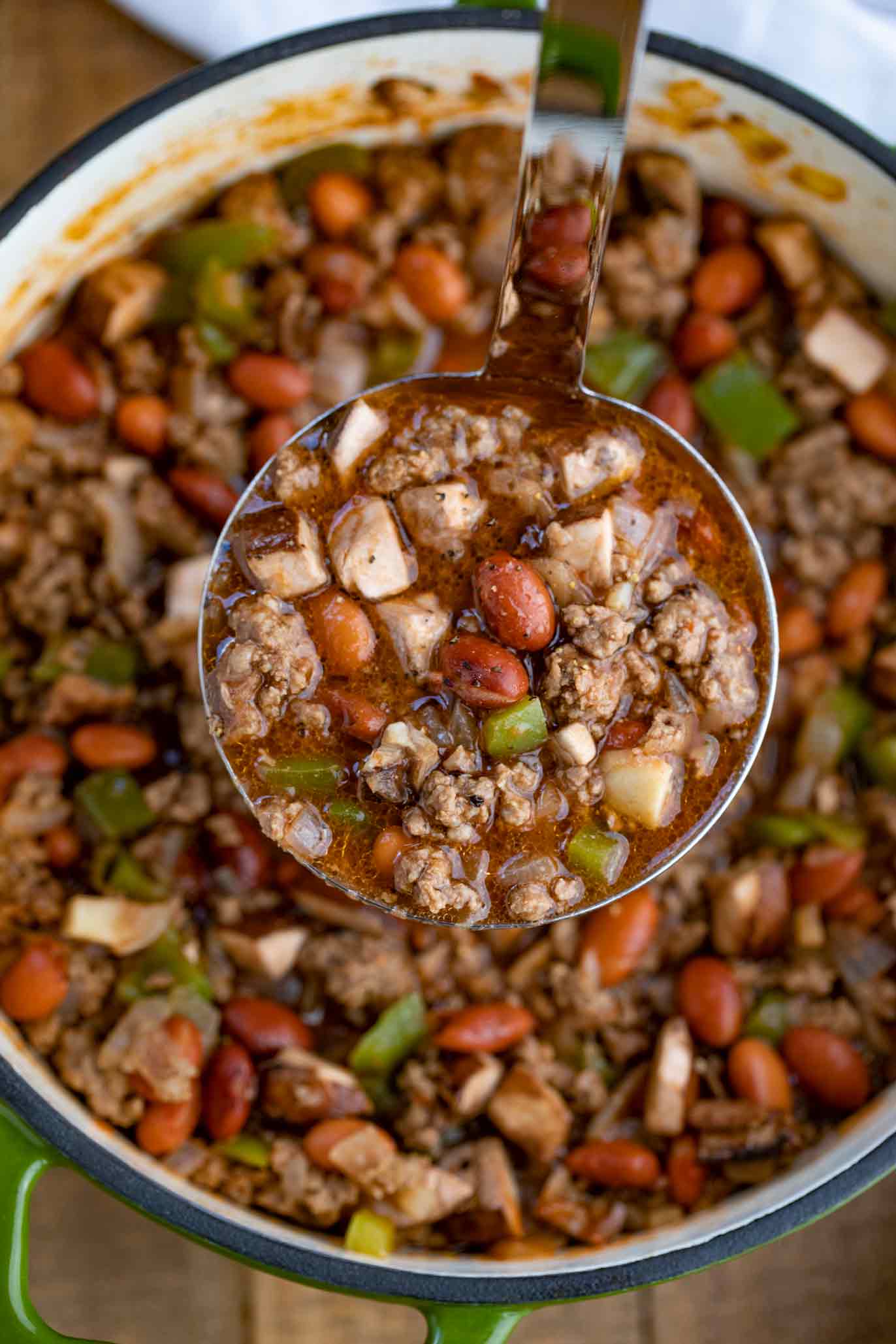 Philly Cheesesteak Chili (Philly Chili) - Dinner, then Dessert