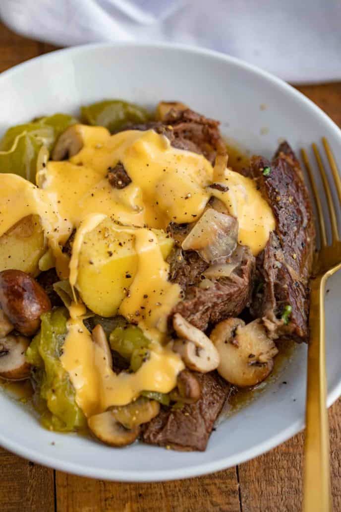 Cheesy Philly Pot Roast