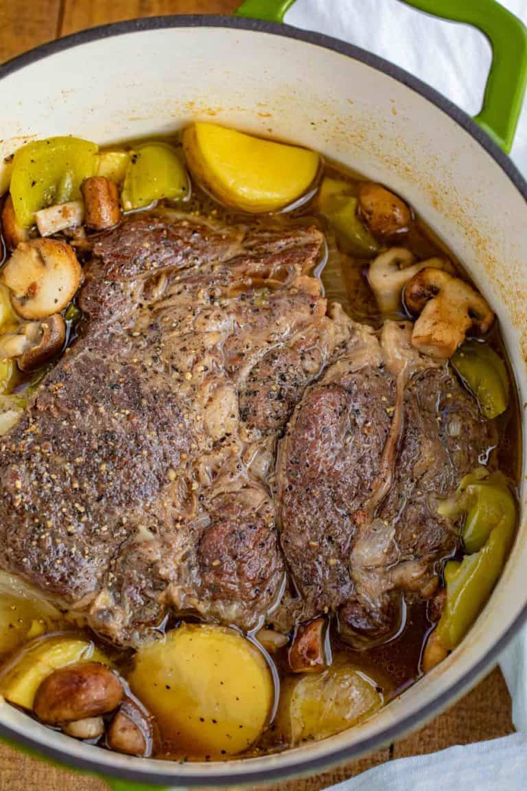 Philly Cheesesteak Pot Roast Recipe [VIDEO] Dinner, then Dessert