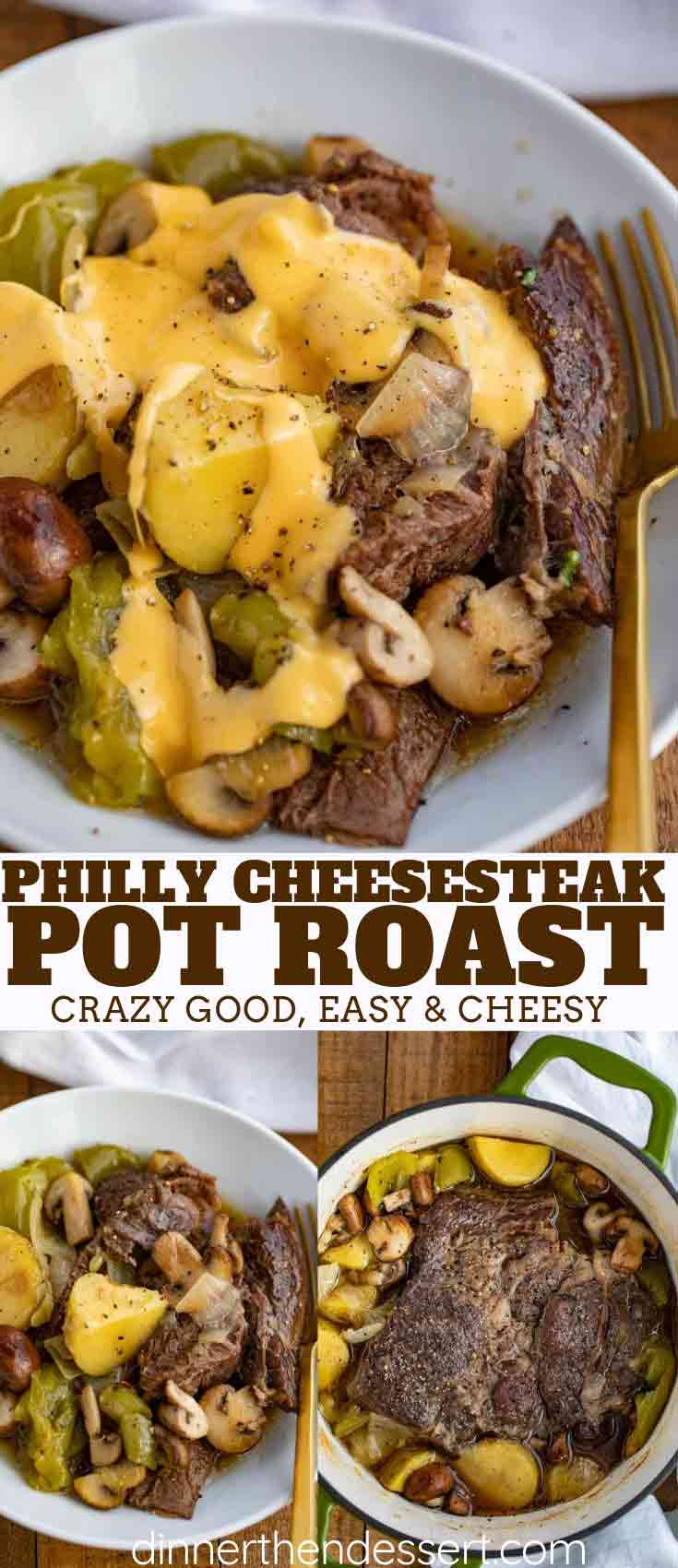 Philly Cheesesteak Pot Roast Recipe [VIDEO] Dinner, then Dessert