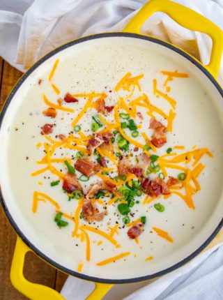 Cheesy Bacon Ranch Potato Soup - Dinner, then Dessert