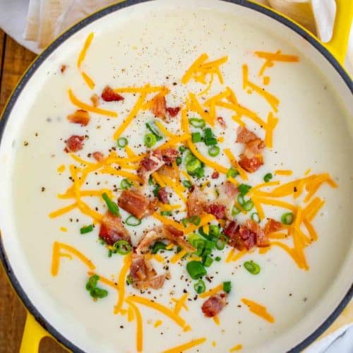 Baked Potato Soup - Dinner, then Dessert