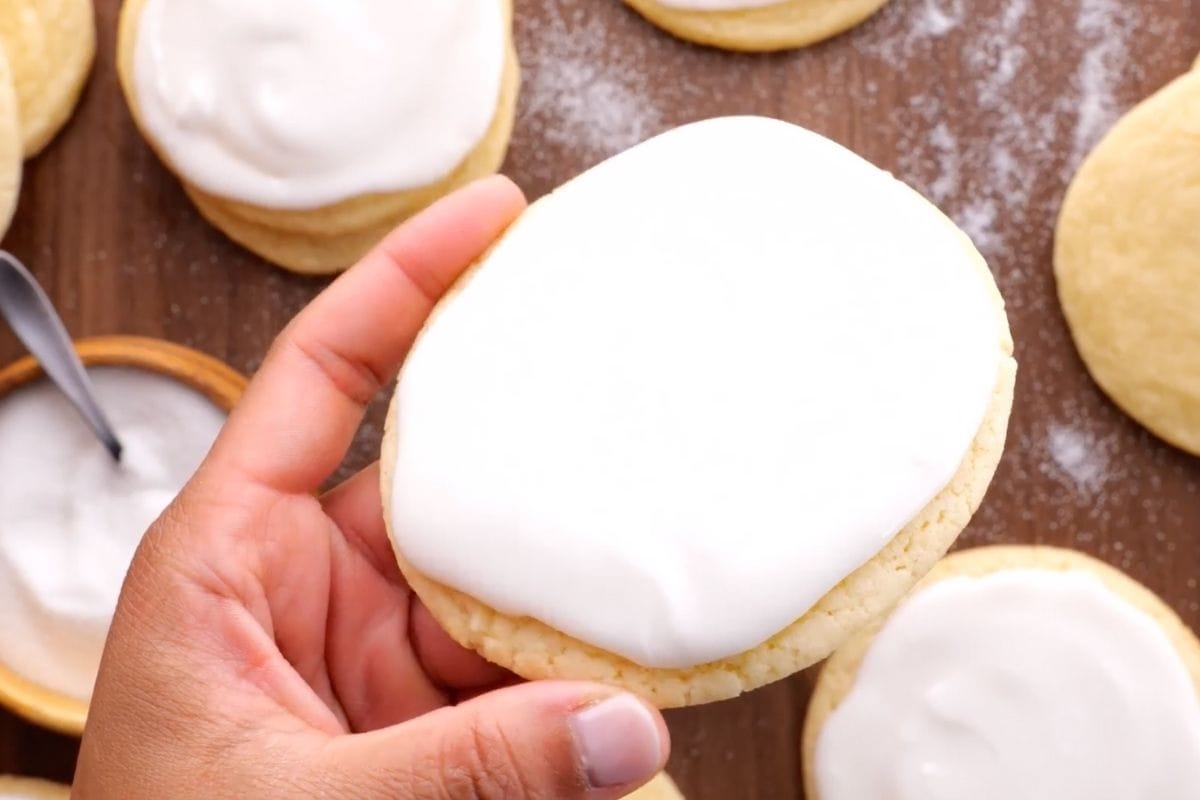 Rolled Sugar Cookies with buttercream icing