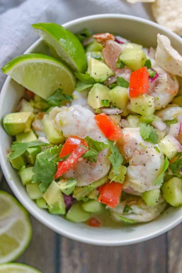 Easy Shrimp Ceviche Dinner, then Dessert