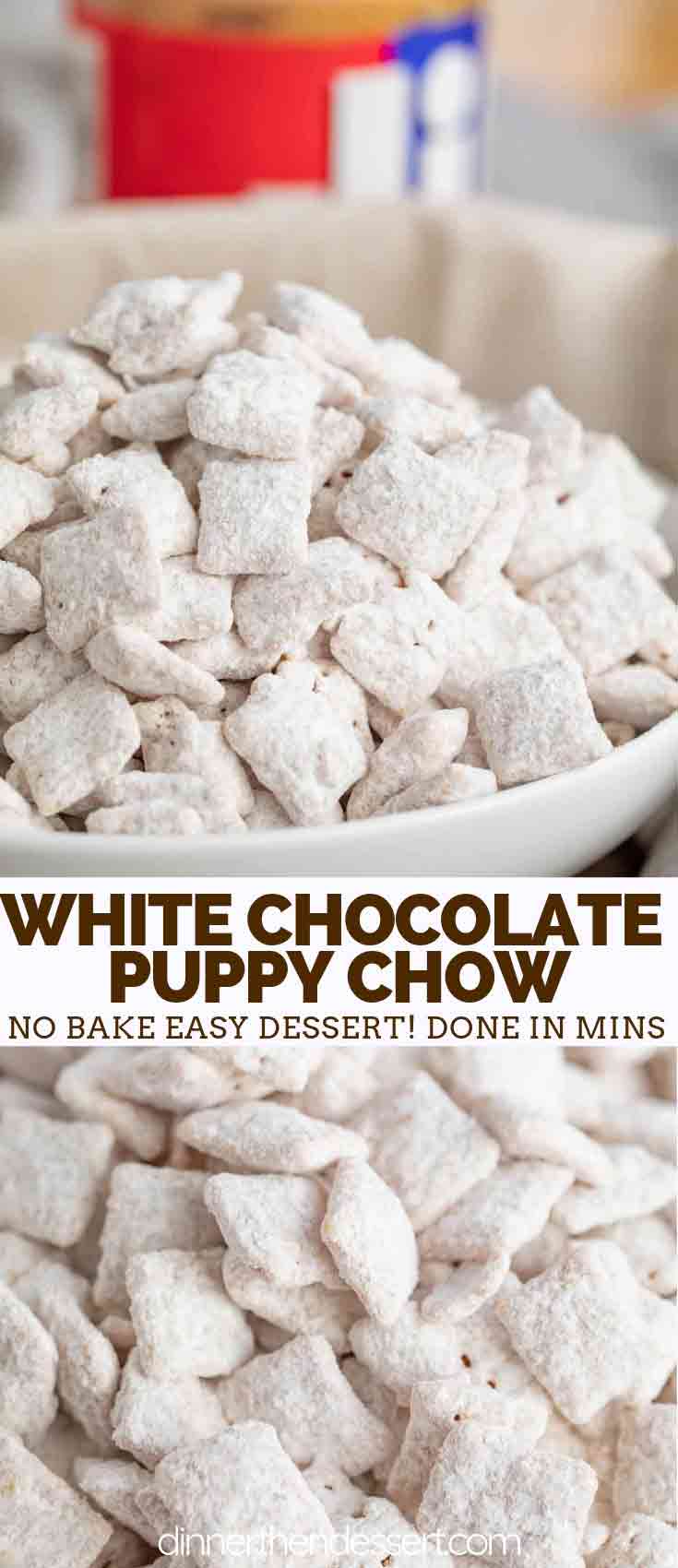 Collage of chex cereal with white sugar coating