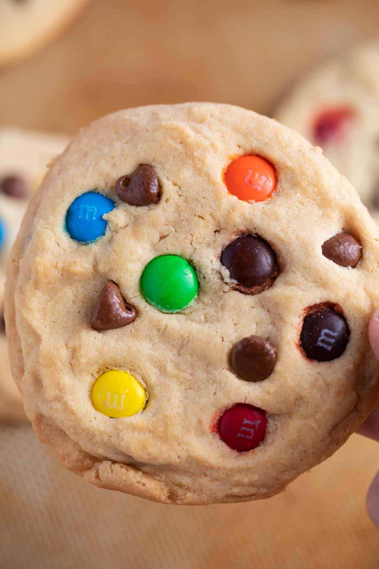 soft baked m&m cookies