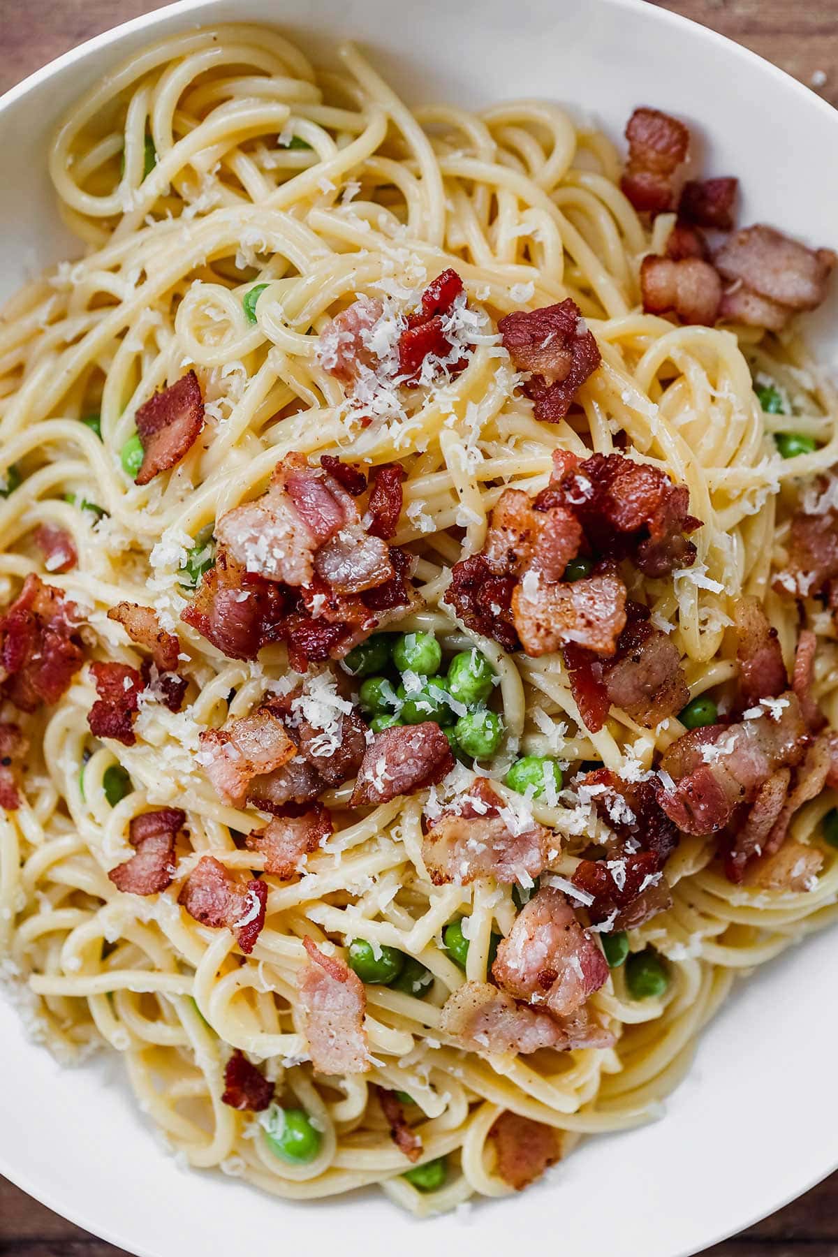 Spaghetti Carbonara With Bacon And Cream