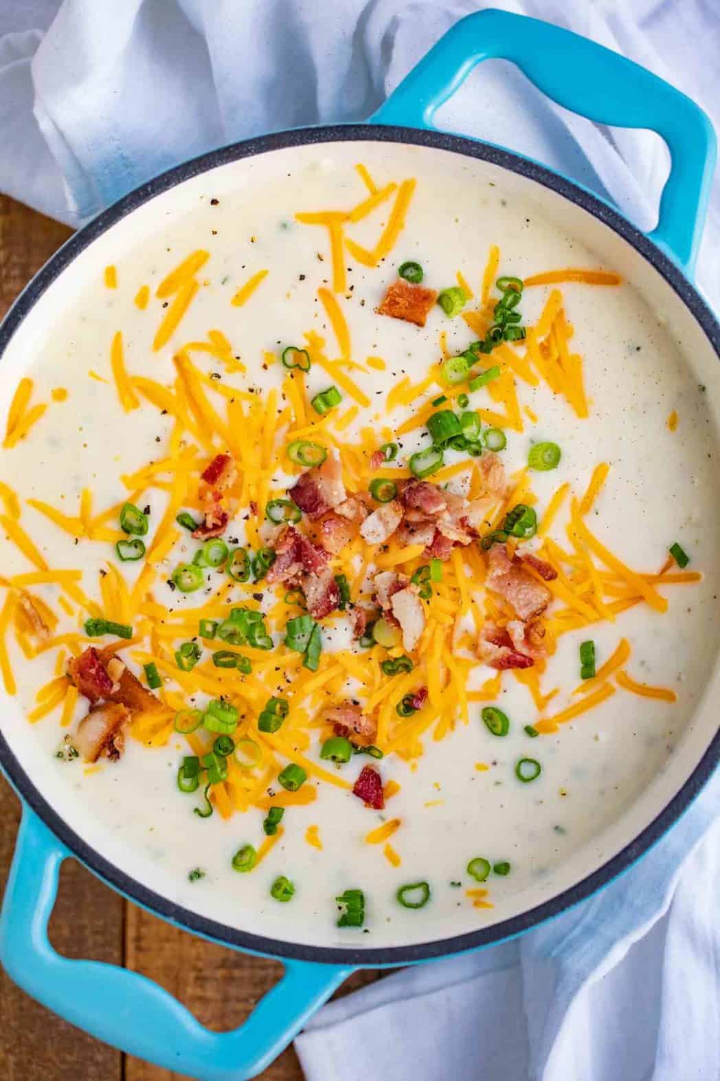 Cheesy Bacon Ranch Potato Soup - Dinner, then Dessert