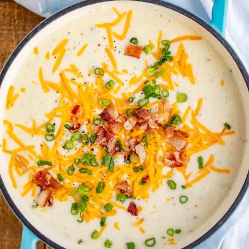 Cheesy Bacon Ranch Potato Soup - Dinner, then Dessert