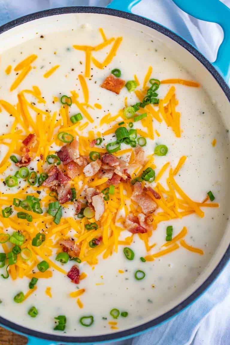 Cheesy Bacon Ranch Potato Soup - Dinner, then Dessert