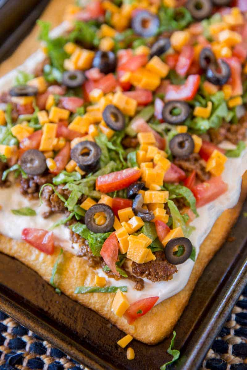 Easy Taco Pizza - Dinner, then Dessert