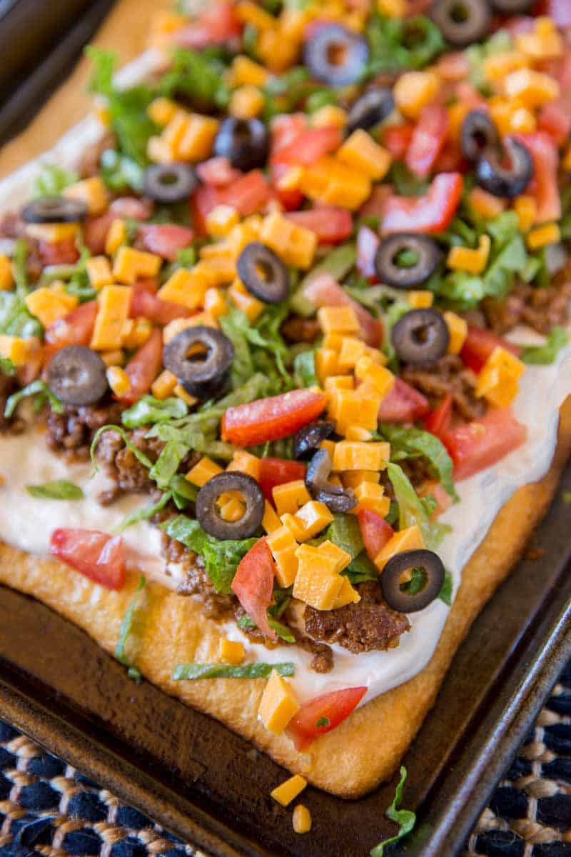 Taco Crescent Roll Pizza - Restless Chipotle