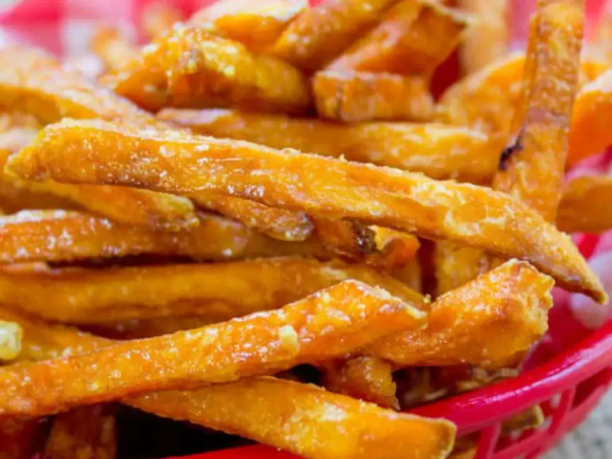 close up on french fries