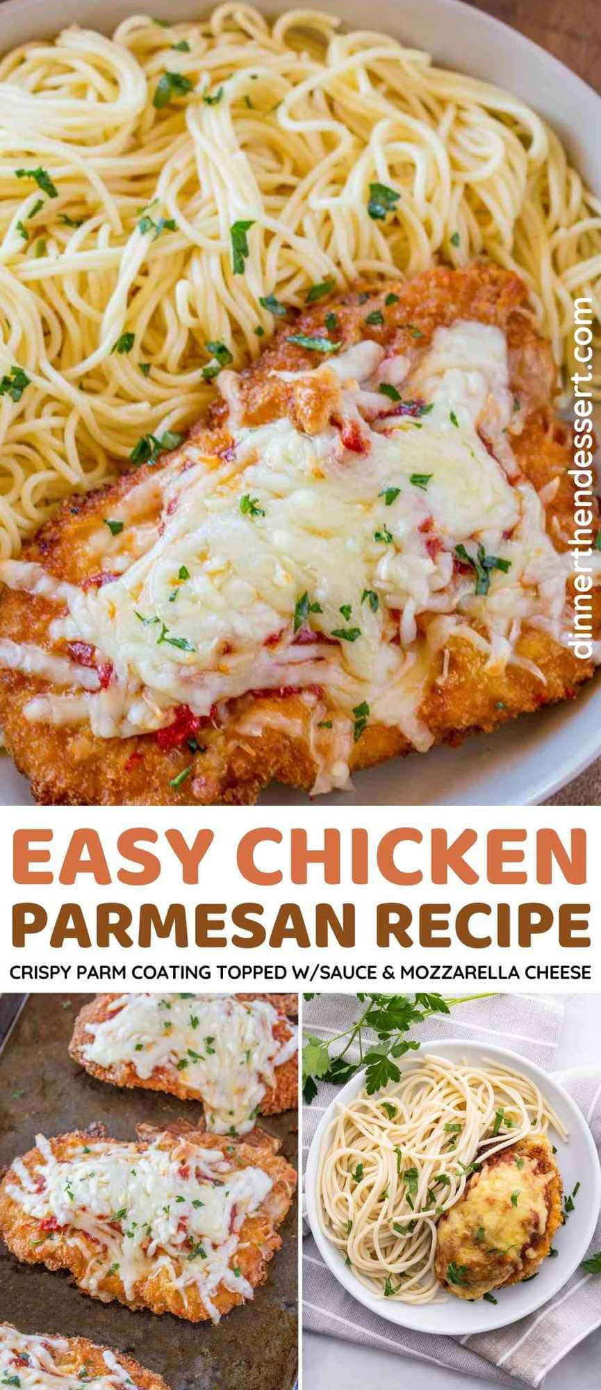 Easy Chicken Parmesan Collage