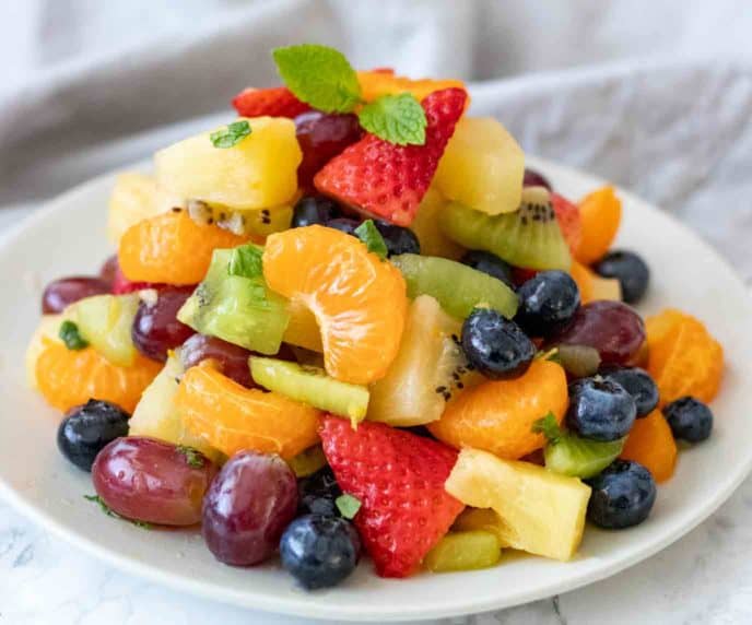Fruit Salad with citrus honey dressing