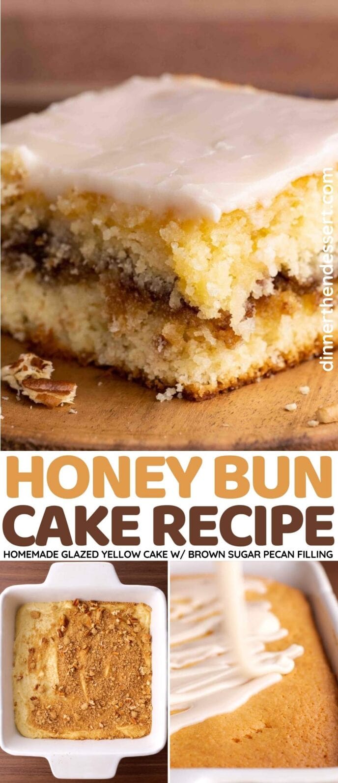Honey Bun Cake Collage