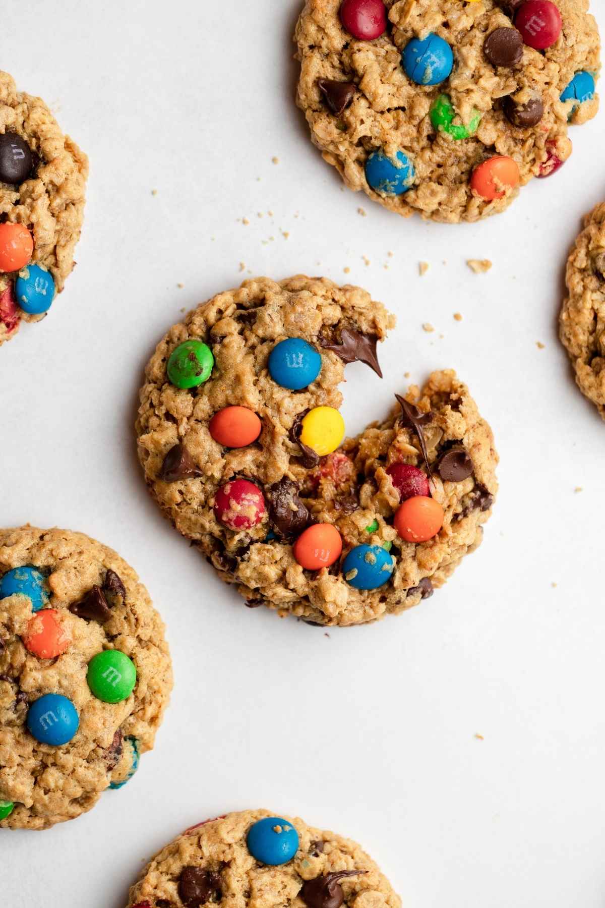 Monster Cookies on baking sheet