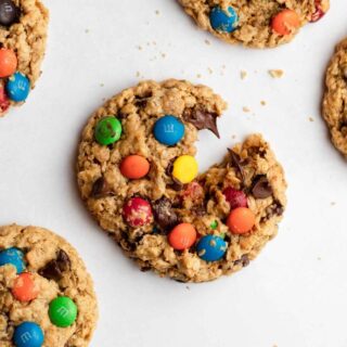 Monster Cookies on baking sheet