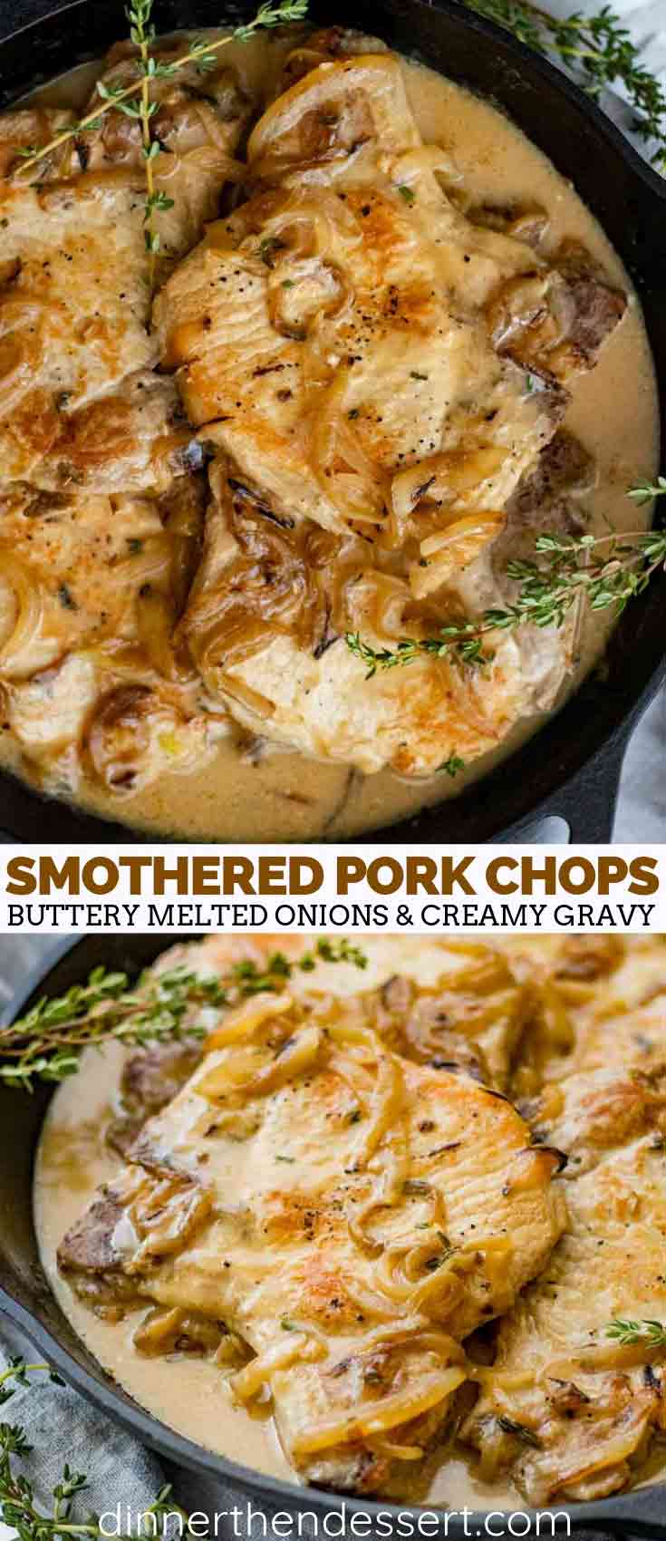Smothered Pork Chops - Dinner, then Dessert
