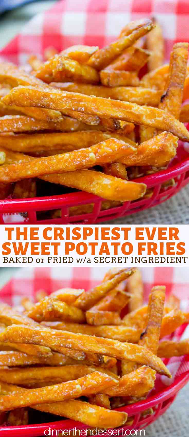 Crispy Sweet Potato Fries (Baked & Fried Options!)  Dinner, then