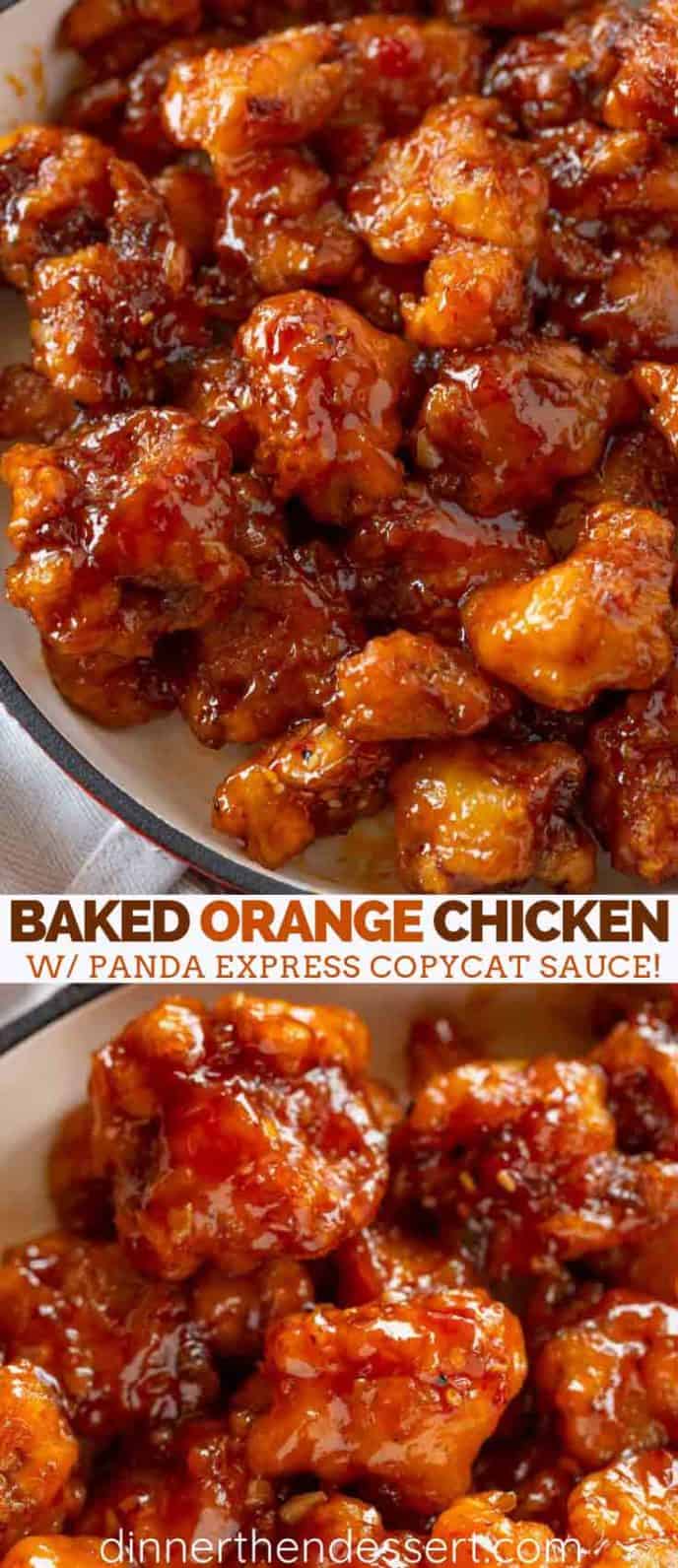 Healthier EASY! Baked Orange Chicken - Dinner, then Dessert