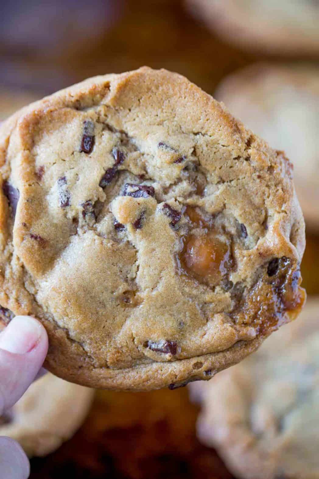 Caramel Chocolate Chip Cookies Dinner, then Dessert