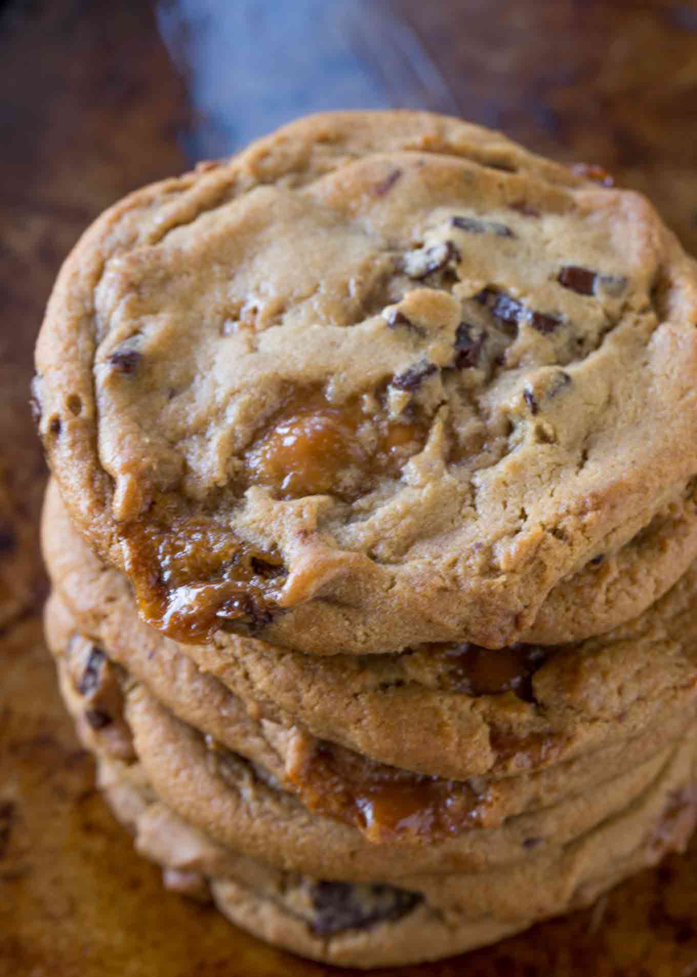 Caramel Chocolate Chip Cookies Dinner, then Dessert