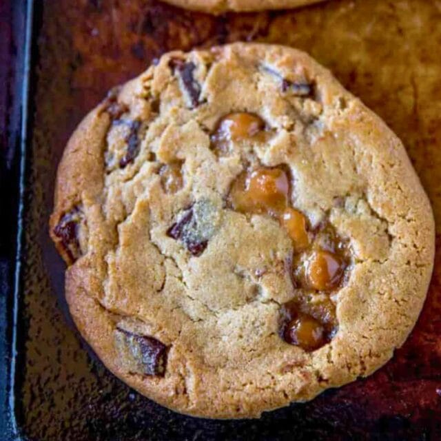 Cookies with caramel chips