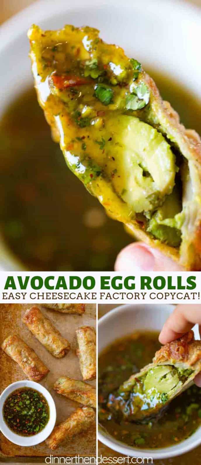 Cheesecake Factory Avocado Egg Rolls (Copycat) Dinner, then Dessert