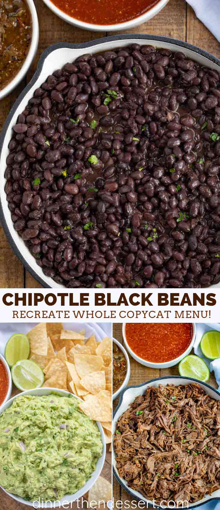 Chipotle Black Beans (Copycat) Dinner, then Dessert