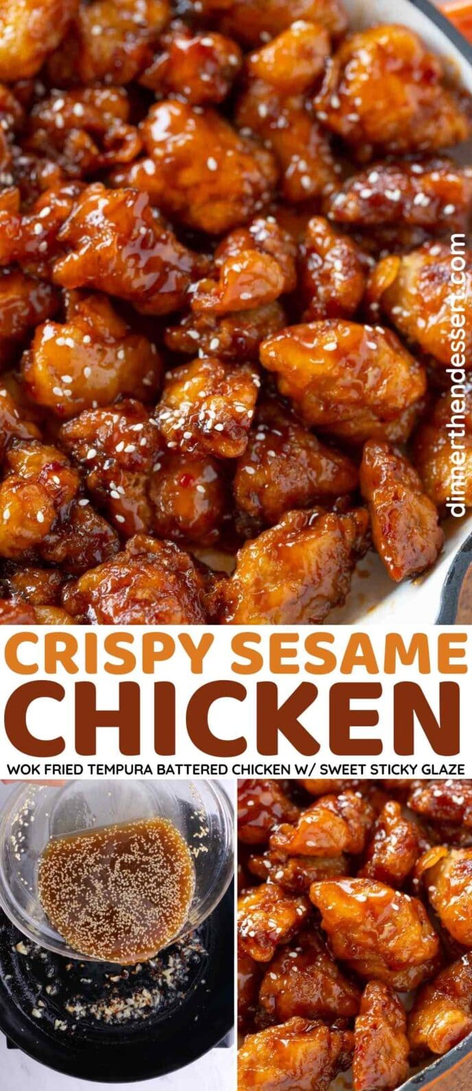 Crispy Sesame Chicken Collage