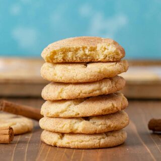 Snickerdoodle Cookies in stack