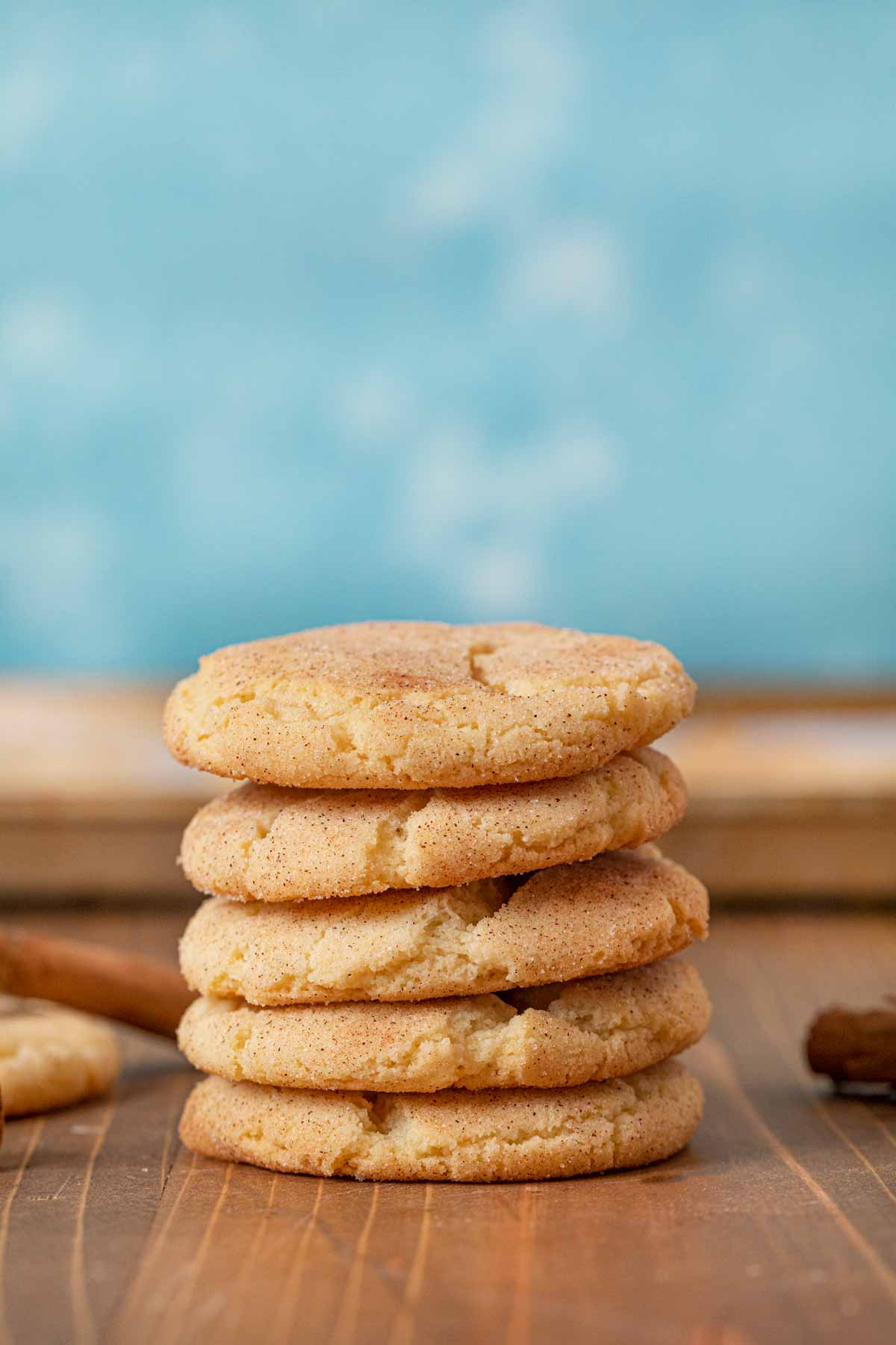 Snickerdoodle Cookies in stack