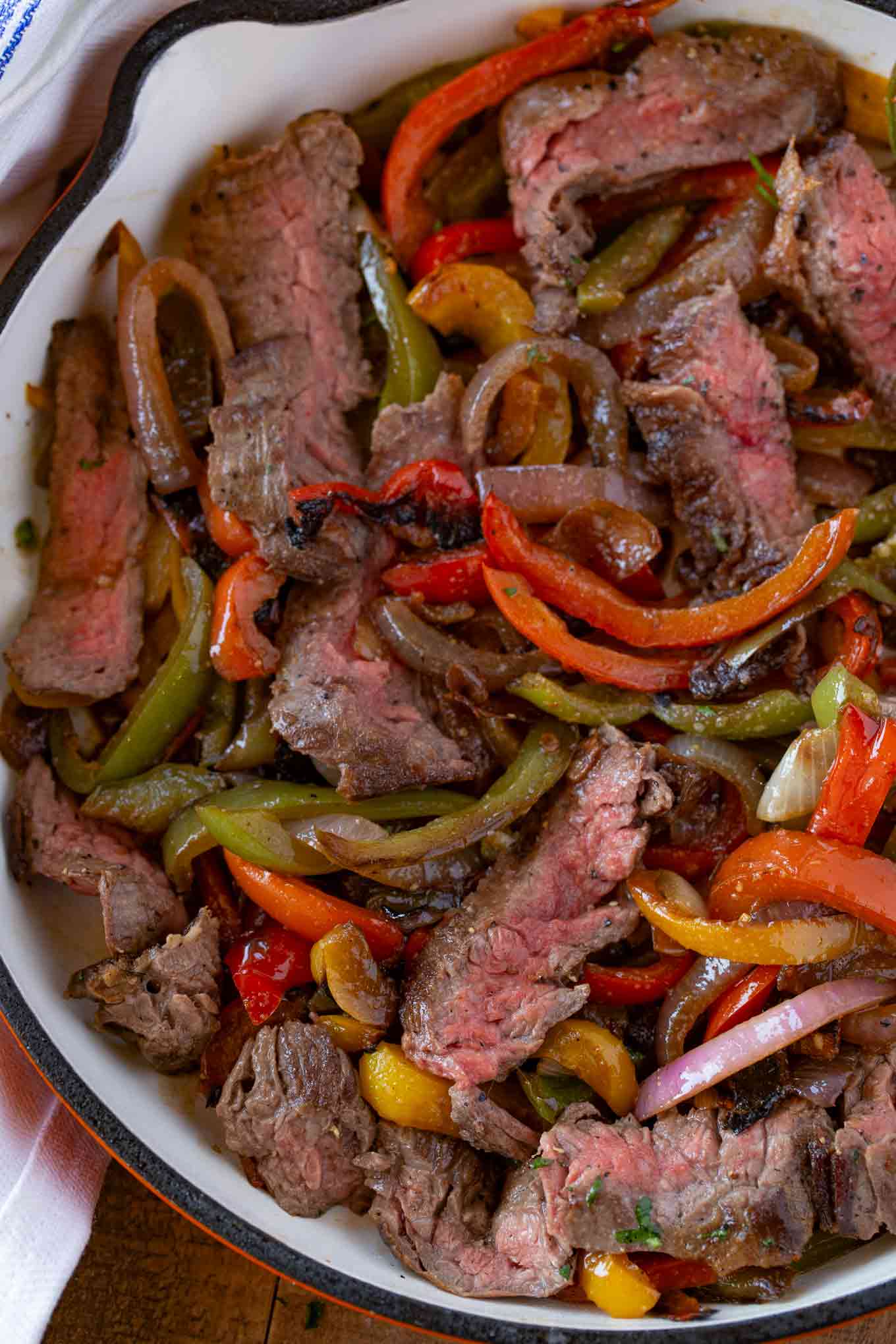 Super Easy Steak Fajitas (in one skillet!) - Dinner, then Dessert