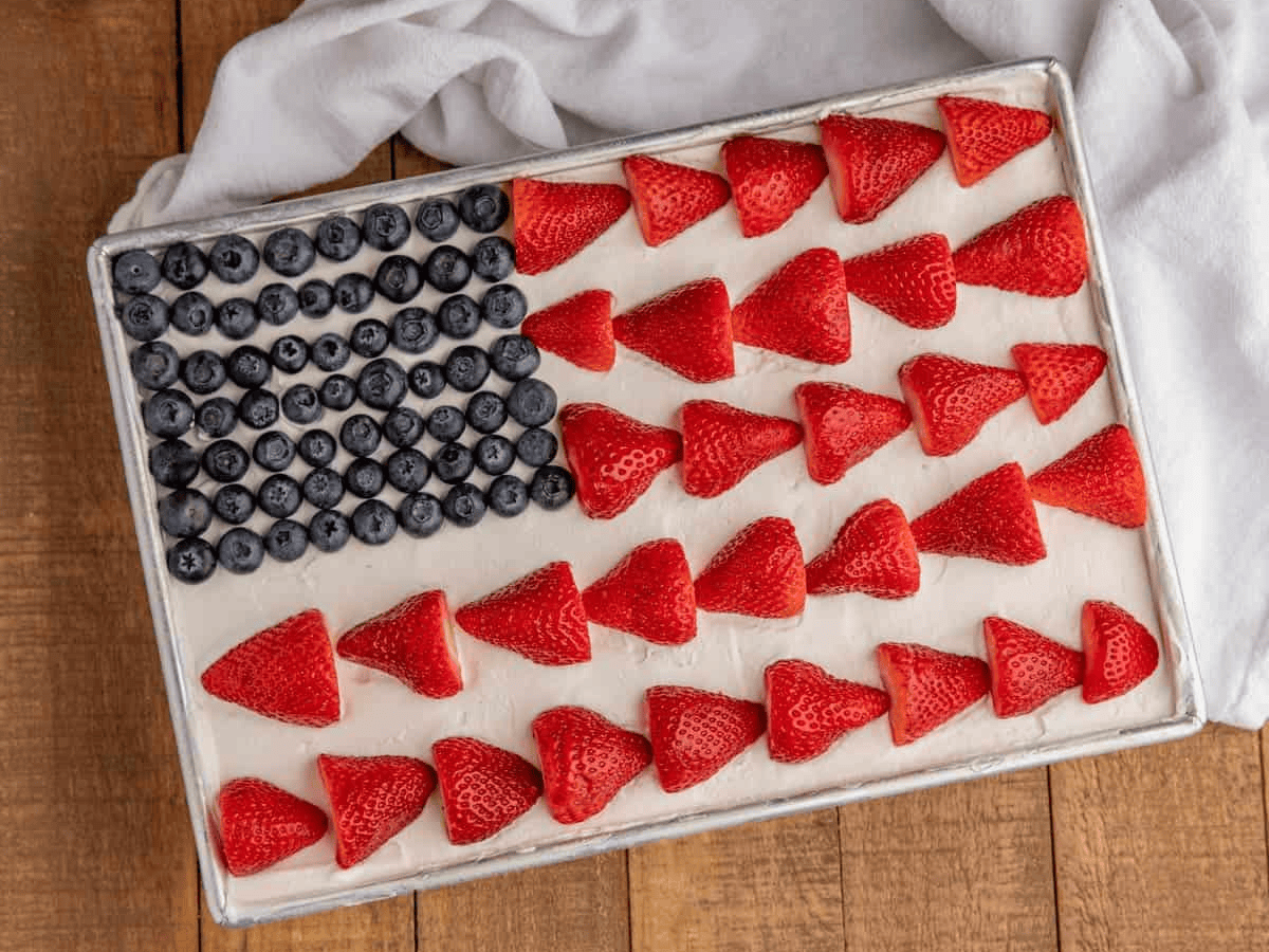 Closeup of dessert with berries ready to eat.