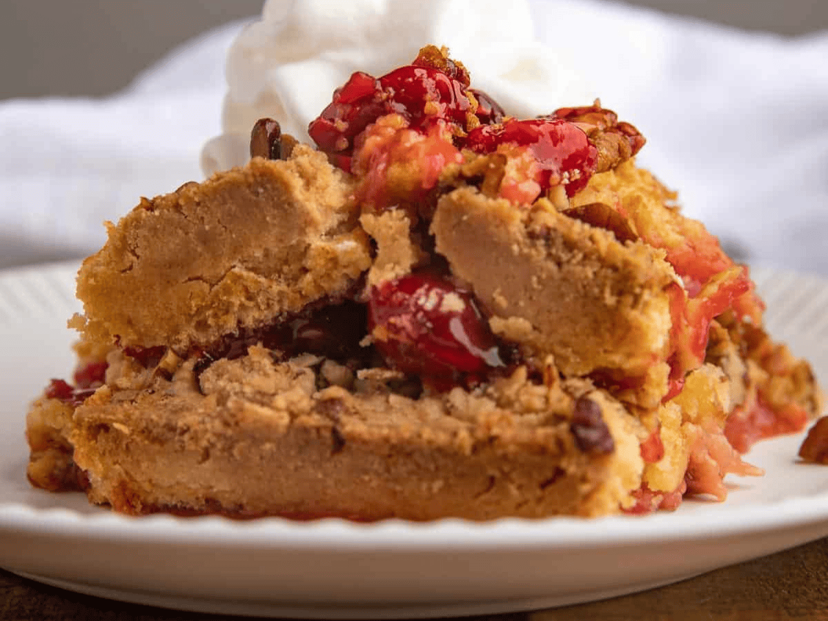 dump cake with pineapple cherry