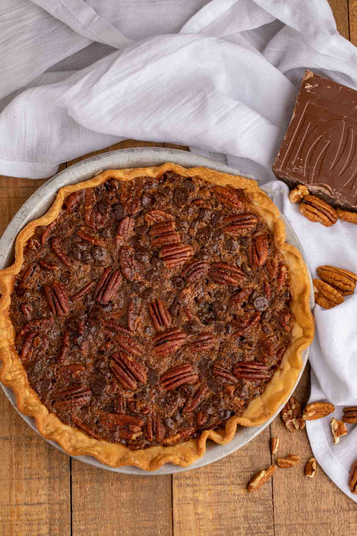Rich and EASY Chocolate Pecan Pie - PERFECT Holiday Pie Recipe