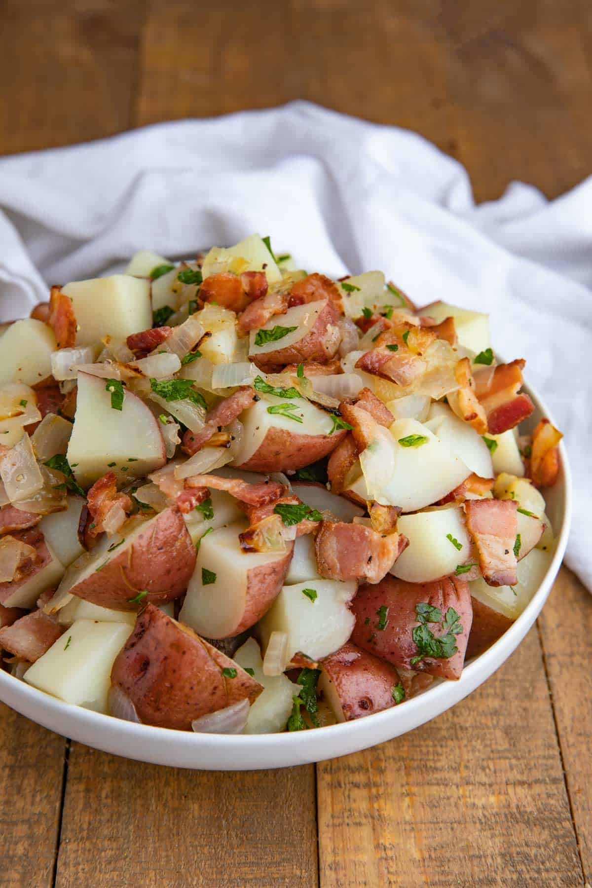 Authentic, EASY German Potato Salad with Bacon - Dinner, then Dessert