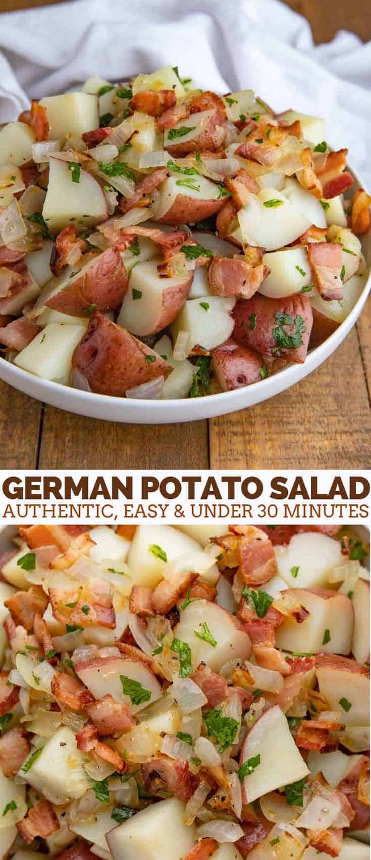 Authentic Easy German Potato Salad With Bacon Dinner Then Dessert