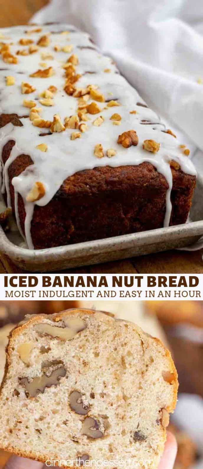 Banana Nut Bread with Glaze