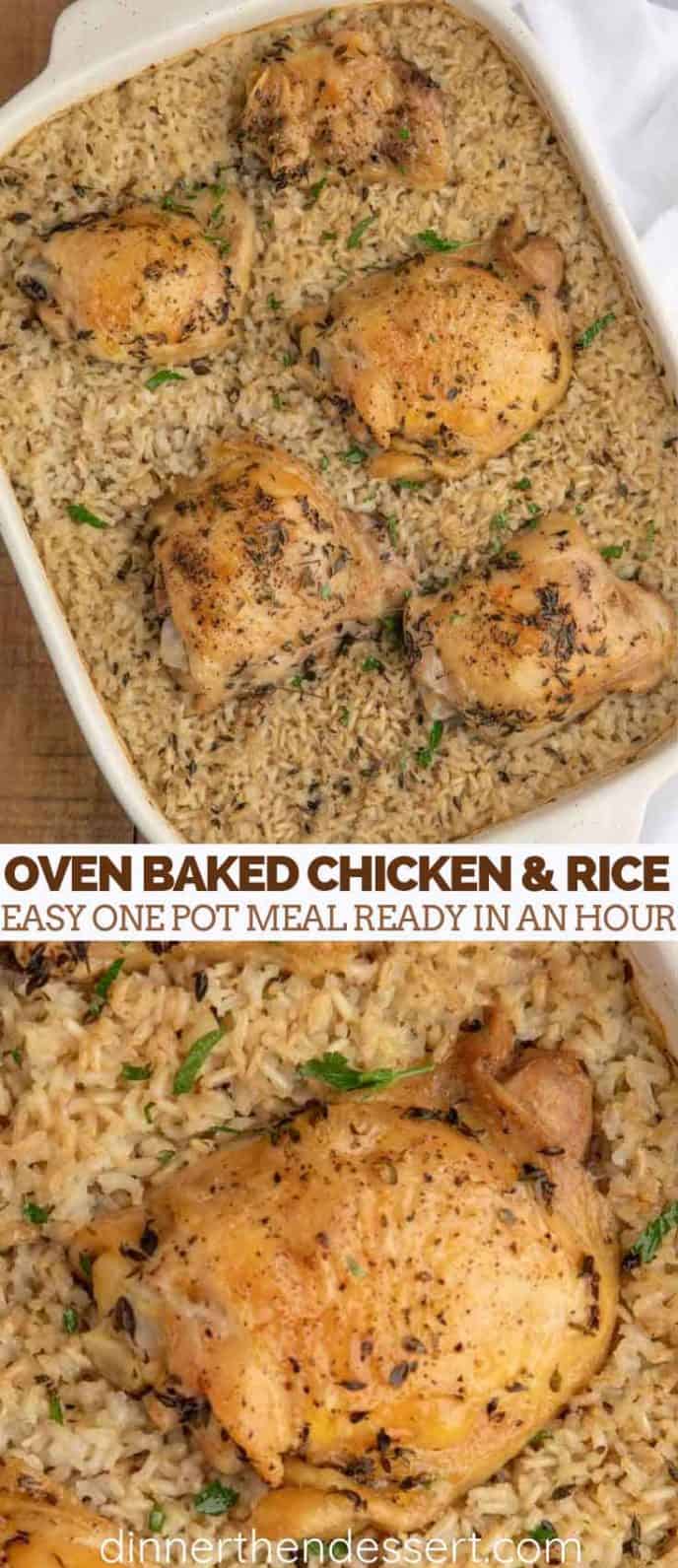 The Perfect Oven Baked Chicken and Rice - Dinner, then Dessert