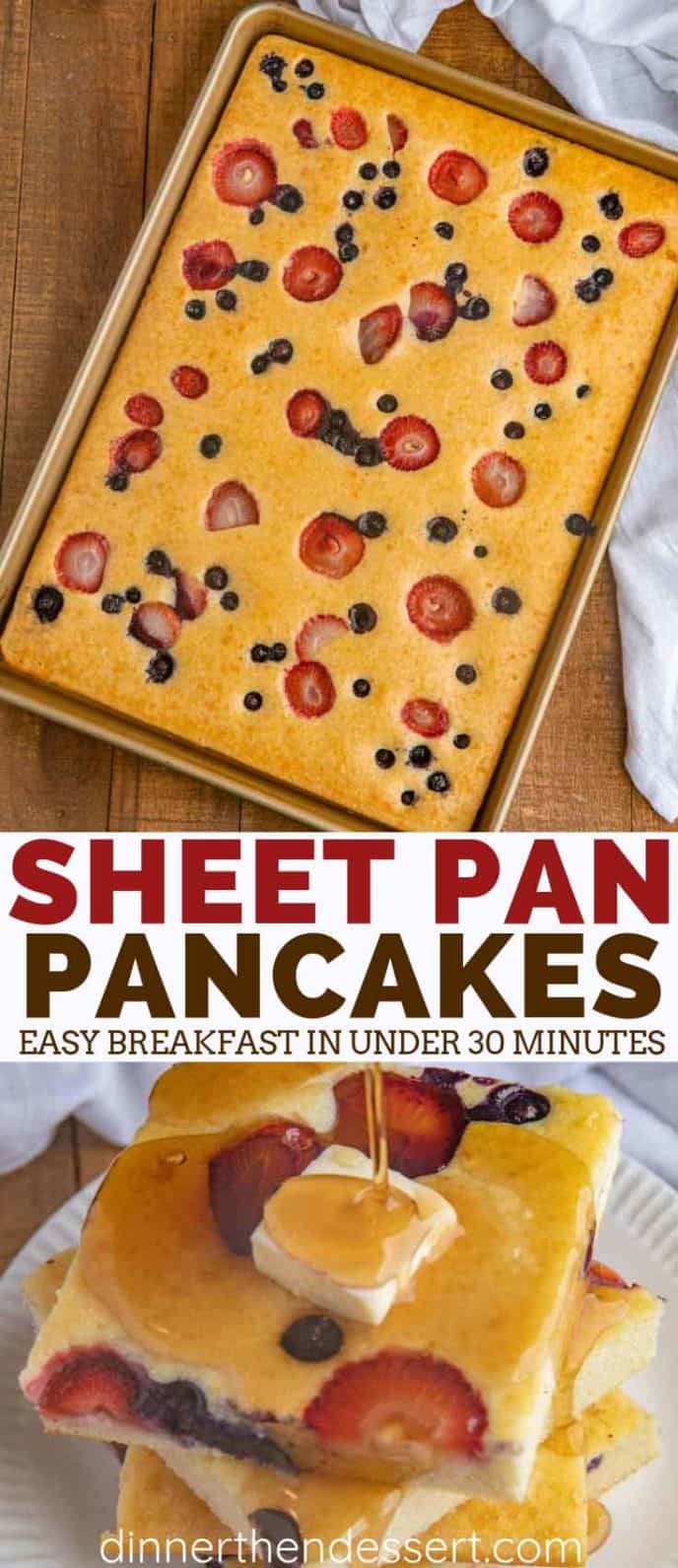 Sheet Pan Pancakes (Homemade & Mix Directions) - Dinner, then Dessert