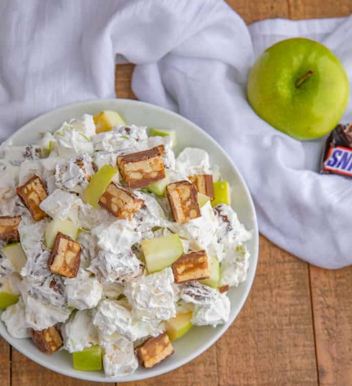 Easy Snickers Salad Candy Bar Apple Salad Dinner Then Dessert