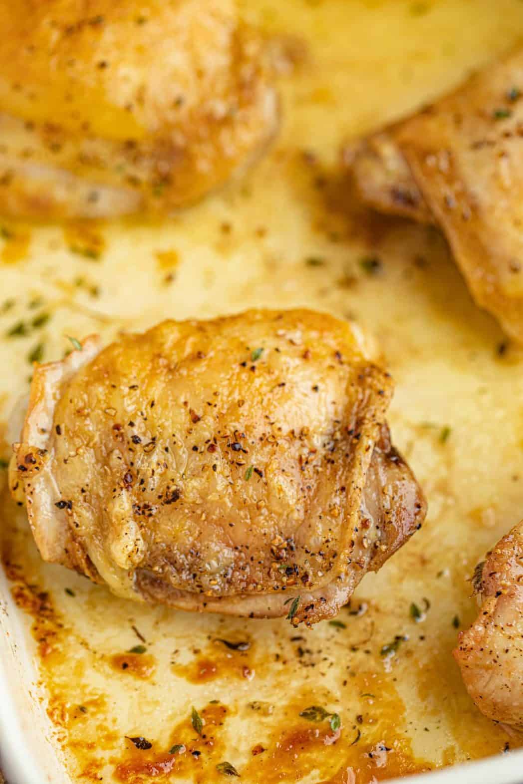 Baked Chicken Thighs (Perfectly CRISPY skin) - Dinner, then Dessert