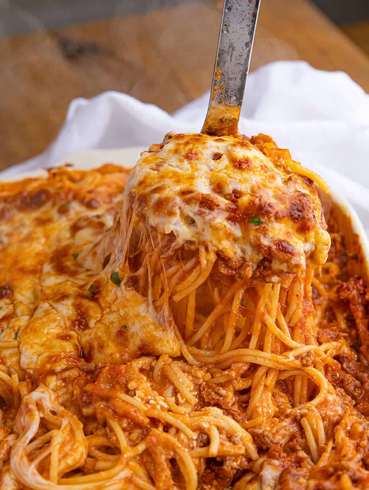 Baked Spaghetti Recipe [VIDEO] - Dinner, then Dessert