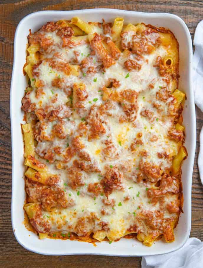 The ULTIMATE Baked Ziti (Three Cheese, & EASY!) - Dinner, then Dessert