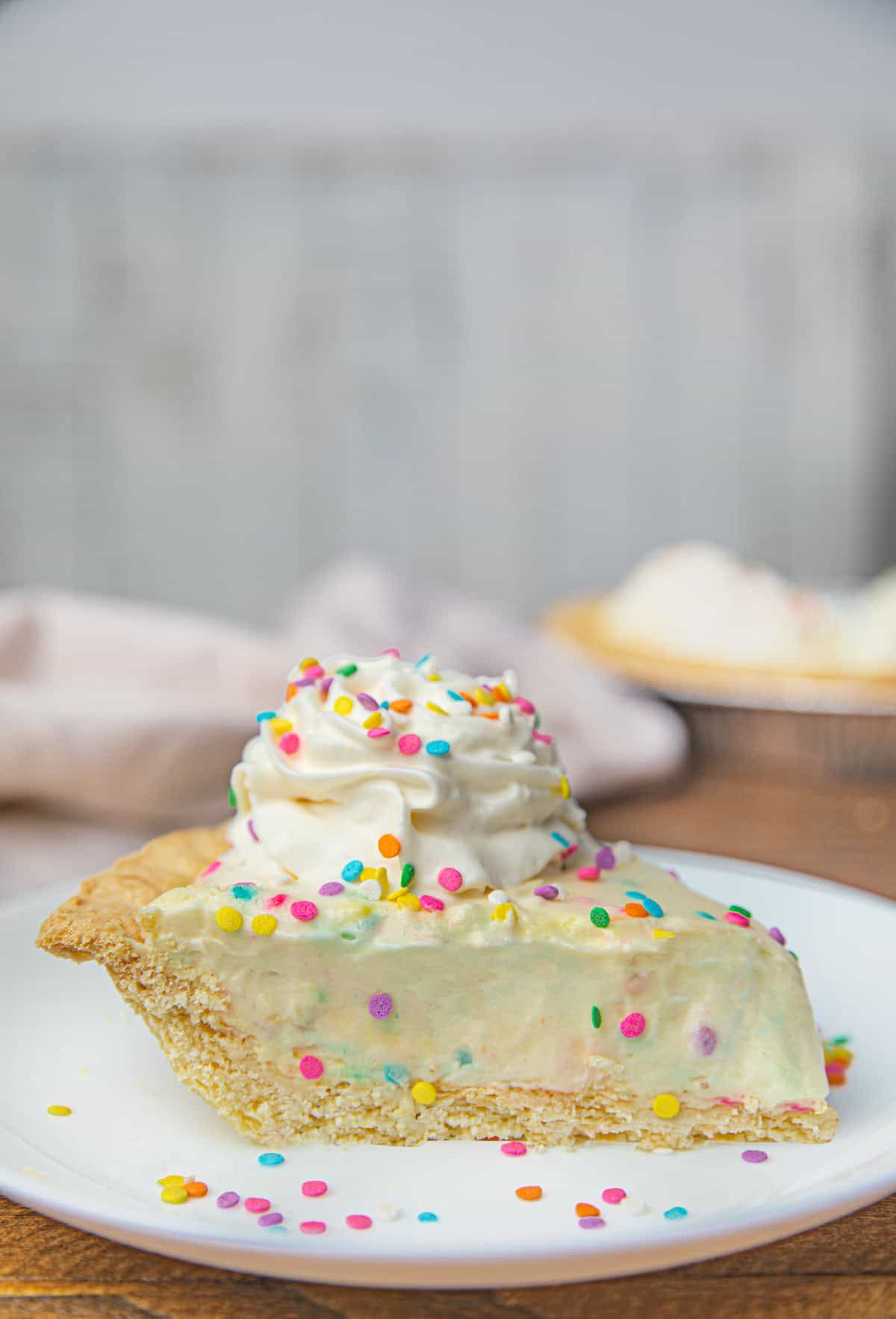 Birthday Cake Pie With Rainbow Sprinkles Dinner Then Dessert