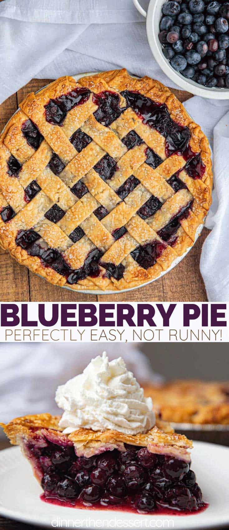 Perfectly Easy Blueberry Pie (w/Lattice Tutorial) - Dinner, then Dessert